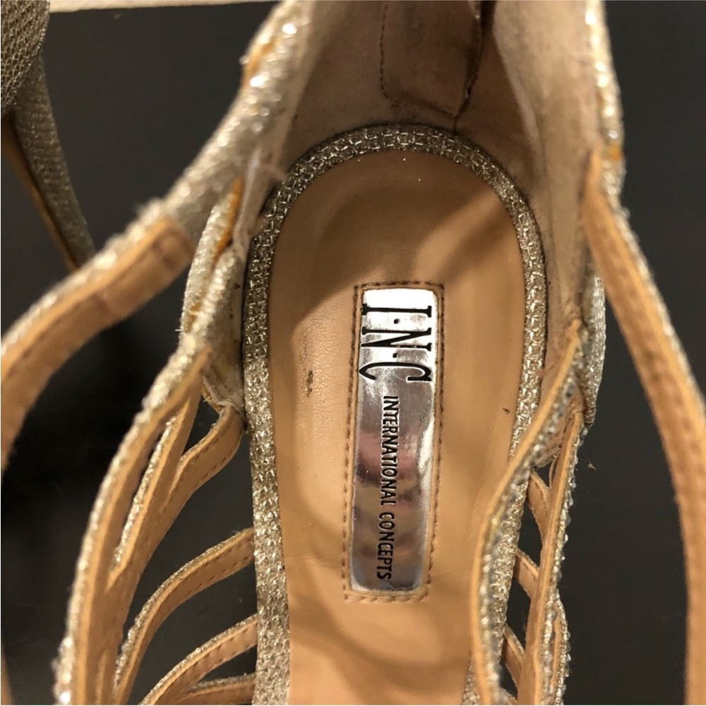 Inc Silver Sparkly Rhinestone High Heels - Picture 10 of 15